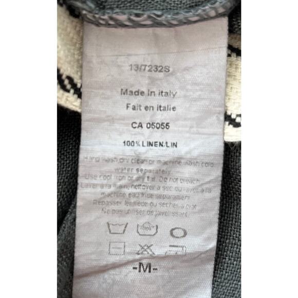 M Womens Dark Gray M 100% Linen Belt Pockets Career/ Luxury Classic SummerPants - Picture 4 of 7